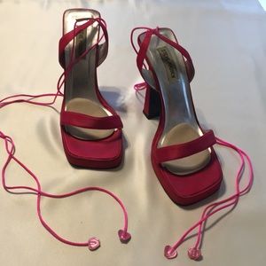 Steve Madden super cute hot pink dress sandals